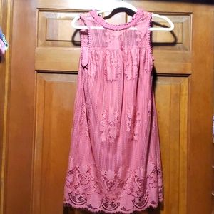 Pink lace dress